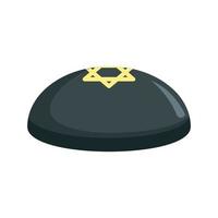 kippah icona, piatto stile vettore