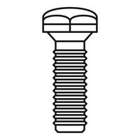 industria bullone icona, schema stile vettore