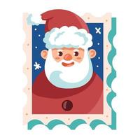 Santa Claus nel postale vettore