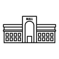 attività commerciale centro commerciale icona, schema stile vettore