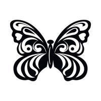 farfalla con bellissimo Ali icona, semplice stile vettore