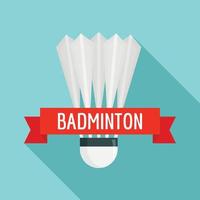 badminton sport logo, piatto stile vettore