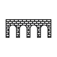 ponte icona, schema stile vettore