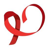 emblema del nastro della giornata mondiale dell'aids vettore