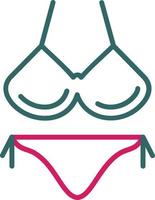 bikini linea Due colore vettore