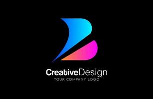 attività commerciale lettera B logo design nel blu e viola colori. minimalista creativo e moderno icona vettore