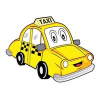 Taxi cartone animato illustrazione vettore