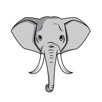 illustrazione della testa di elefante vettore