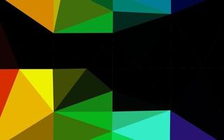 multicolore scuro, modello poligonale vettoriale arcobaleno.