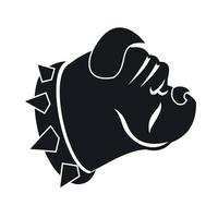 bulldog cane icona, semplice stile vettore