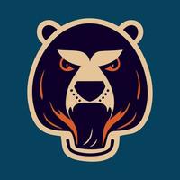 orso logo per gli sport squadra portafortuna emblema. vettore