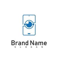 mobile Telefono logo design simbolo tecnologia vettore