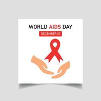 AIDS giorno sociale media inviare design modello vettore