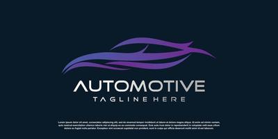 settore automobilistico logo design con moderno unico stile premio vettore