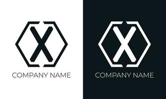 iniziale lettera X logo vettore design modello. creativo moderno di moda X tipografia e nero colori
