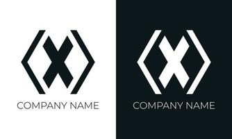iniziale lettera X logo vettore design modello. creativo moderno di moda X tipografia e nero colori