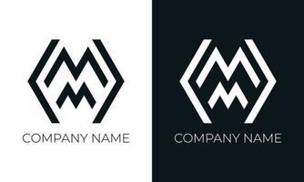 iniziale lettera m logo vettore design modello. creativo moderno di moda m tipografia e nero colori
