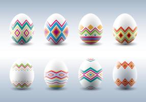 Vettori modellati tradizionali delle uova di Pasqua