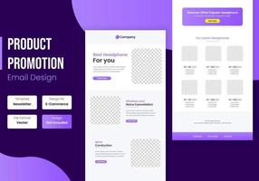 attività commerciale prodotti promozione e-mail notiziario modello design vettore