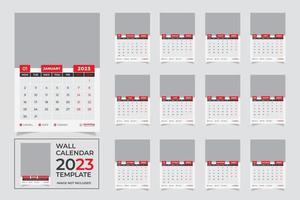 parete calendario modello design 2023 vettore