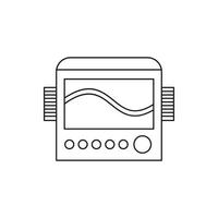 Schermo con cardiogramma, ecg macchina icona vettore