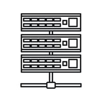 server icona, schema stile vettore