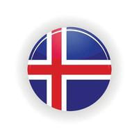 Islanda icona cerchio vettore