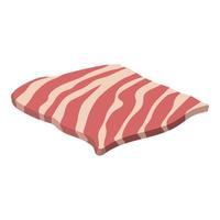 hamburger Bacon icona, cartone animato stile vettore