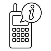 Telefono servizio centro icona, schema stile vettore