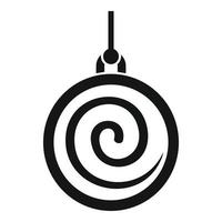 spirale pendolo icona, semplice stile vettore