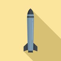 missile esercito icona, piatto stile vettore