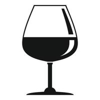 oggetto bicchiere di vino icona, semplice stile vettore