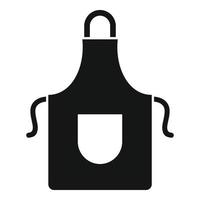 cucina grembiule icona, semplice stile vettore