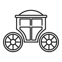 tradizionale carrozza icona, schema stile vettore