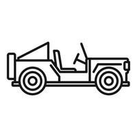 safari a caccia camionetta icona, schema stile vettore