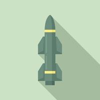 missile atomo icona, piatto stile vettore