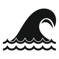 natura tsunami icona, semplice stile vettore