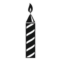 ardente compleanno candela icona, semplice stile vettore