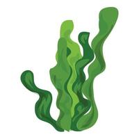 alga marina icona, cartone animato stile vettore