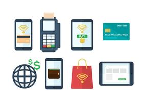 Icone di vettore di pagamento mobile gratuito