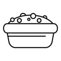 Mela torta icona, schema stile vettore