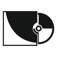 Conservazione CD disco icona, semplice stile vettore