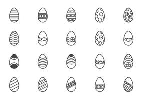 Vettori di uova di Pasqua minime