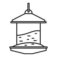 uccello alimentatori icona, schema stile vettore
