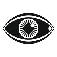 missione occhio icona, semplice stile vettore