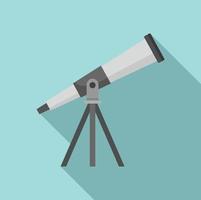 astronomia telescopio icona, piatto stile vettore