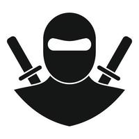 karatè ninja icona, semplice stile vettore