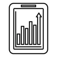 ufficio manager tavoletta grafico icona, schema stile vettore