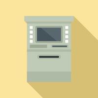 ATM bancomat icona, piatto stile vettore