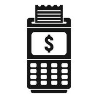 i soldi terminale icona, semplice stile vettore
